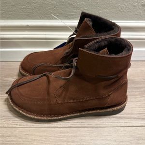NWOB Birkenstock Bakki Mocha Suede Leather Boot with Sherling Women’s size 8/39